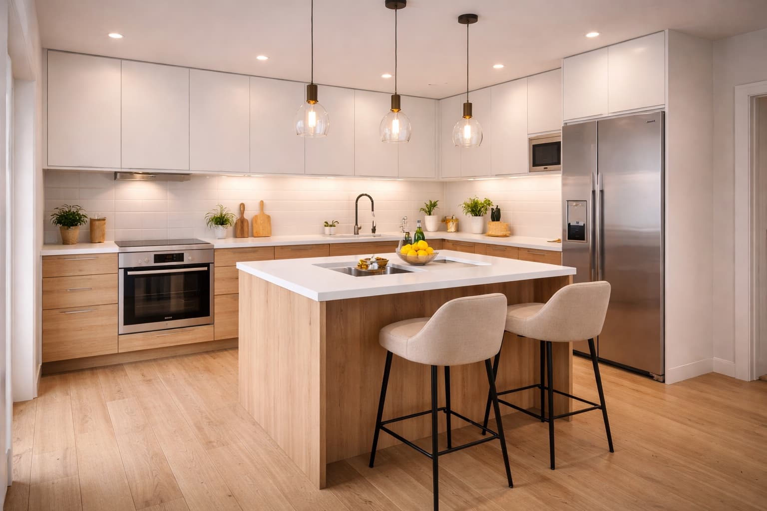 Moderne Küche nach einem Umbau in Hamburg